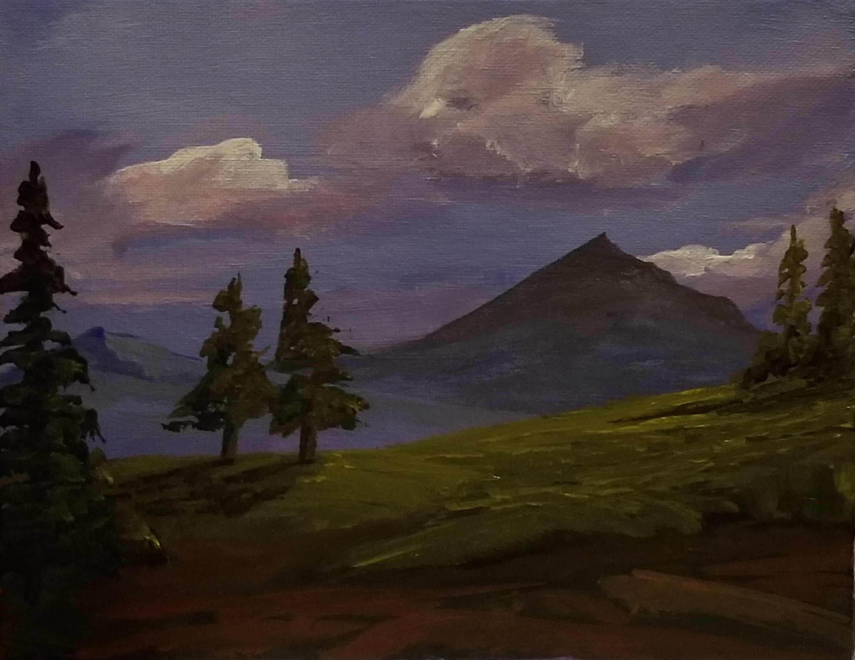 Spring 2021 Dramatic Altitude - 8"x10" Acrylic on Canvas